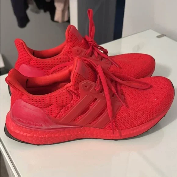 ADIDAS ULTRABOOST RED SHOES - Picture 2 of 3